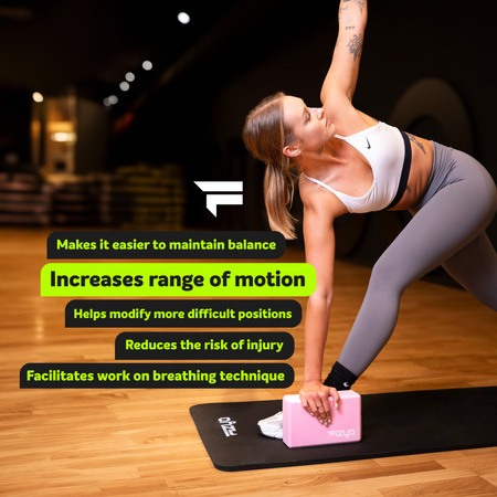 Kostka do jogi – Różowy