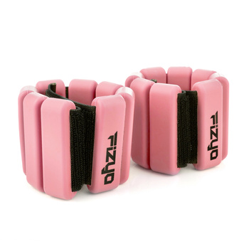Silikonowe obciążniki na nadgarstki i kostki 900 g – Różowe